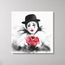 Search for clown canvas prints Watercolor