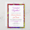 Search for stained glass wedding invitations Green