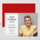 Search for red graduation invitations Classic