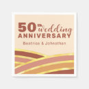Search for 50th anniversary wedding napkins Gold