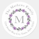 Search for purple and grey return address labels Flowers