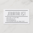 Search for journalism business cards Reporter