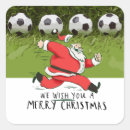 Search for playing soccer stickers Santa