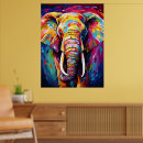Search for abstract elephant posters Colorful