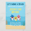 Search for baby shark birthday invitations Under the sea