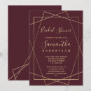 Search for gold and burgundy bridal shower invitations Typography