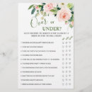 Search for over under bridal shower games Botanical