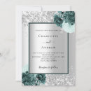 Search for green and silver wedding invitations Modern