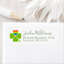 Search for irish clover return address labels Rainbow