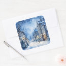 Search for village scene stickers Merry christmas