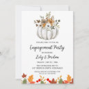 Search for fall in love engagement party invitations White pumpkin