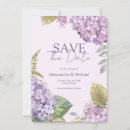 Search for purple hydrangea save the dates Elegant