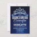 Search for blue quinceanera invitations Elegant quinceañera