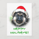 Search for german shepherd puppy christmas cards Santa