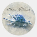 Search for blue seashell stickers Nautical