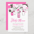 Search for hot pink baby shower invitations Typography