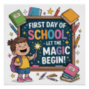 Search for school days posters First day of school