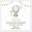 Search for teddy bear boy baby shower stickers Thank you