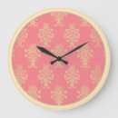 Search for pink and gold clocks Feminine