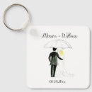 Search for date square key rings Bride and groom