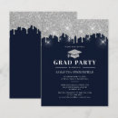 Search for silver and blue graduation invitations Typography