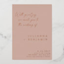 Search for dusty rose and gold wedding invitations Minimalist