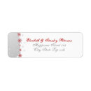 Search for silver snowflake return address labels Red