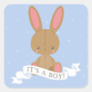 Search for rabbit baby shower stickers Blue