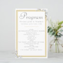 Search for traditional reception wedding programs Script calligraphy