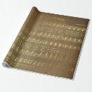 Search for musical christmas wrapping paper Gold