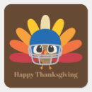 Search for cute football stickers Thanksgiving
