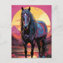 Search for horse sunset postcards Retro