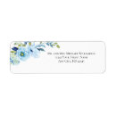 Search for blue floral return address labels Formal