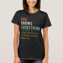 Search for grandma knows everything tshirts Gigi