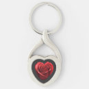Search for rose heart key rings Trendy