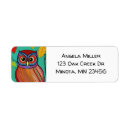 Search for purple owl return address labels Teal