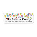 Search for tree lights return address labels Watercolor