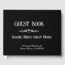 Search for bed and breakfast guest books Black and white