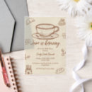 Search for bridal breakfast invitations Love is brewing