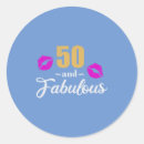 Search for funny birthday party stickers Fifty and fabulous