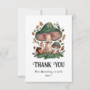 Search for mushrooms thank you cards Girl