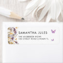 Search for butterfly return address labels Floral