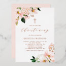 Search for rose gold christening invitations Blush pink