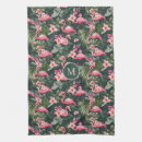 Search for pink flamingo pattern tea towels Tropical