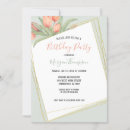 Search for peach and green birthday invitations Mint