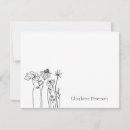 Search for black and white floral note cards Simple