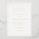 Search for gold foil pressed wedding invitations Minimalist