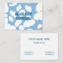 Search for blue sky and clouds business cards Modern