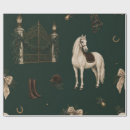 Search for equestrian christmas wrapping paper Horse