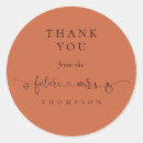 Search for stylish modern wedding stickers Terracotta